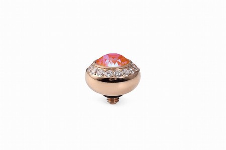 Qudo Rose Gold Topper Tondo Deluxe 10mm - Orange Glow Delite